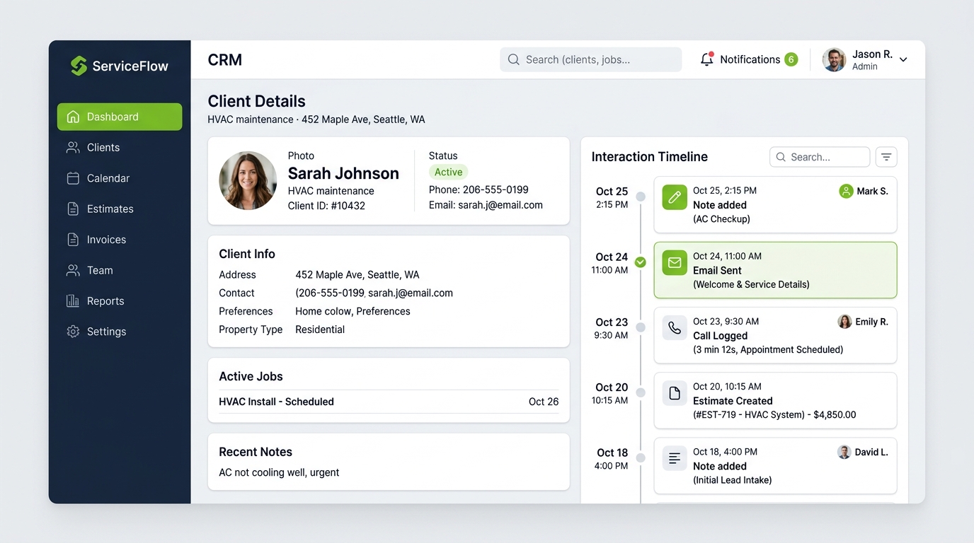 SeppFlow CRM Dashboard